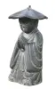 Product image 2 of the product “Standing monk with hat, 60cm high, cast stone, handcrafted & colored ”